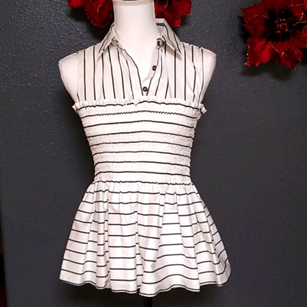 Antonio Milani pinstripe sleeveless shirt